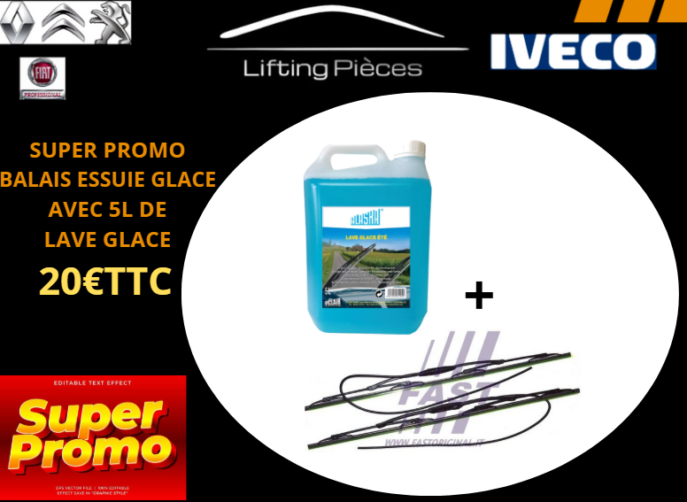 Promo balai essuie IVECO